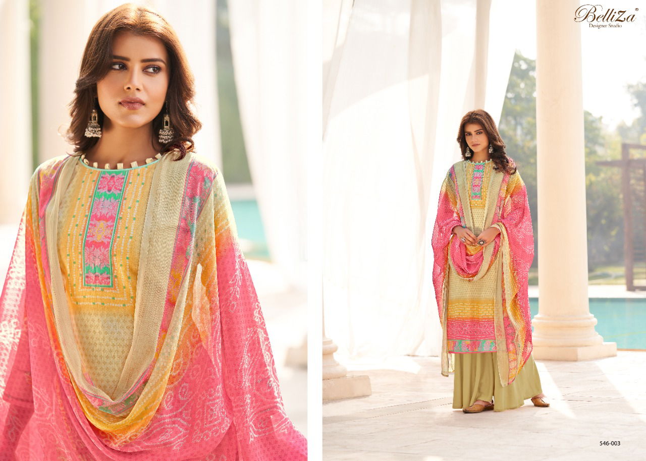 belliza vogue premium latest fancy pure cotton digital print dress material collection 